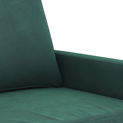 2-personers sofa 140 cm fløjl mørkegrøn