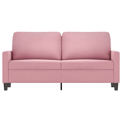 2-personers sofa 140 cm fløjl lyserød