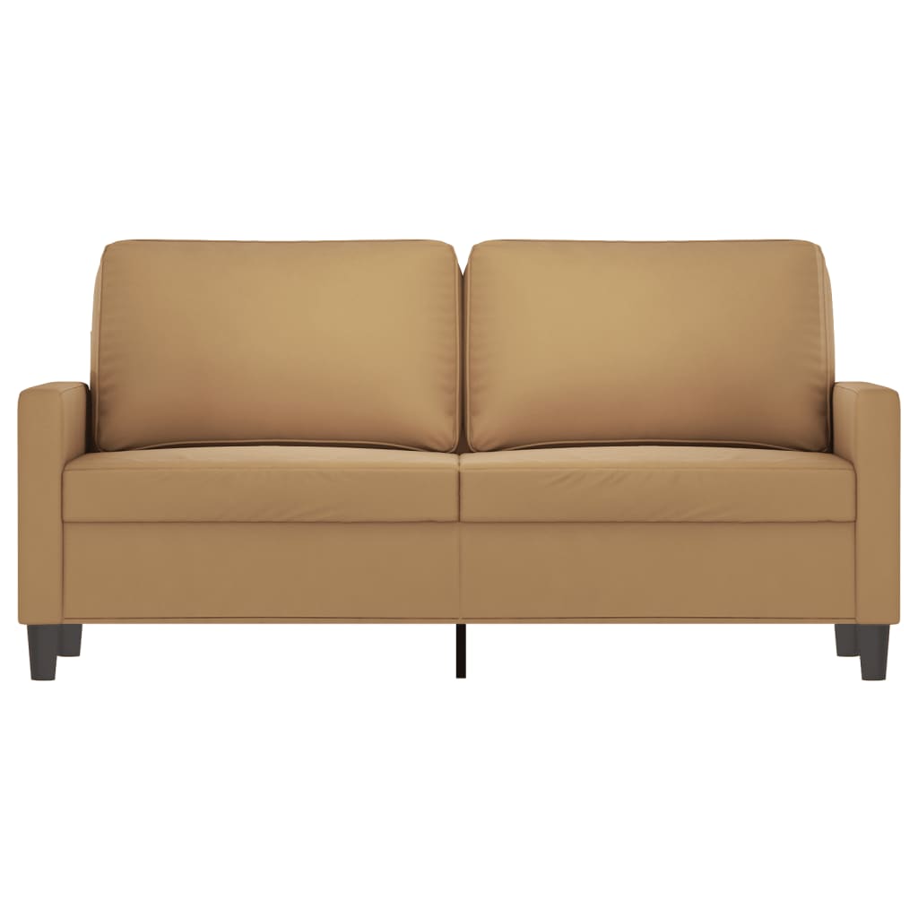 2-personers sofa 140 cm fløjl brun