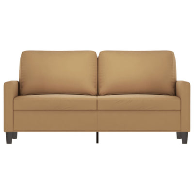 2-personers sofa 140 cm fløjl brun