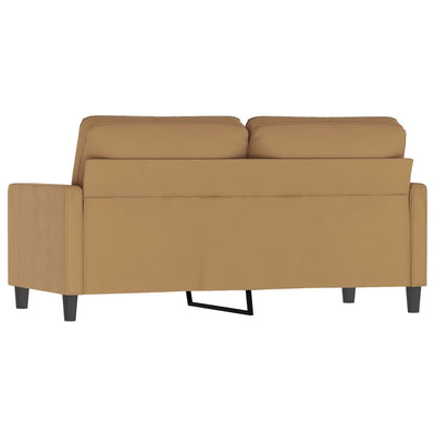 2-personers sofa 140 cm fløjl brun