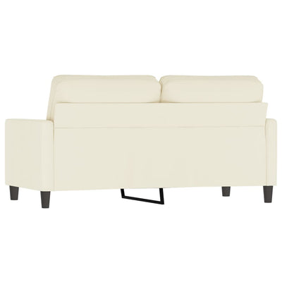 2-personers sofa 140 cm velour cremefarvet