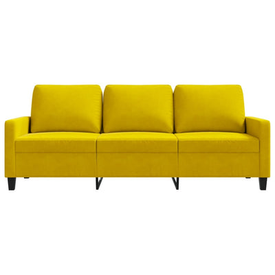 3-personers sofa 180 cm velour gul