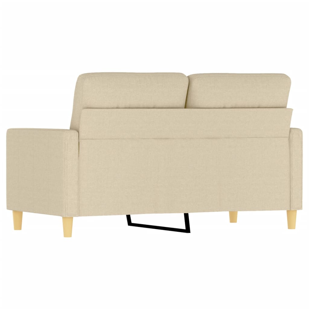 2-personers sofa 120 cm stof cremefarvet