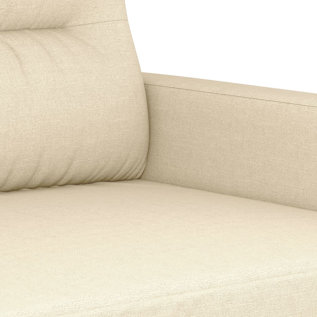 2-personers sofa 120 cm stof cremefarvet