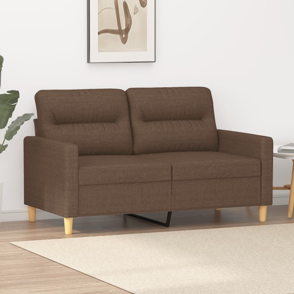 2-personers sofa 120 cm stof brun