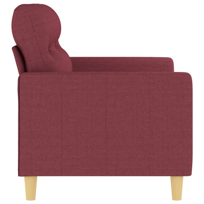 2-personers sofa 120 cm stof vinrød