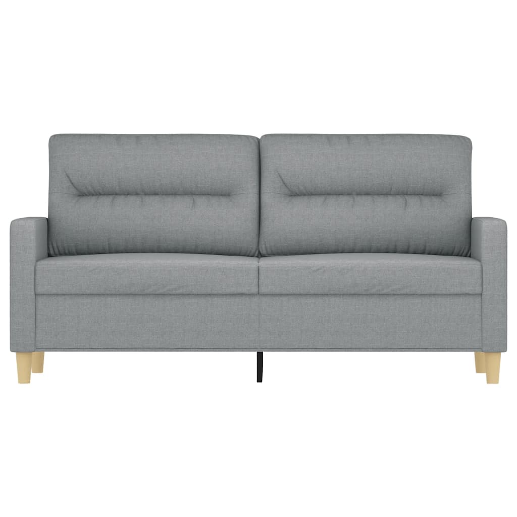 2-personers sofa 140 cm stof lysegrå