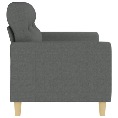 2-personers sofa 140 cm stof mørkegrå