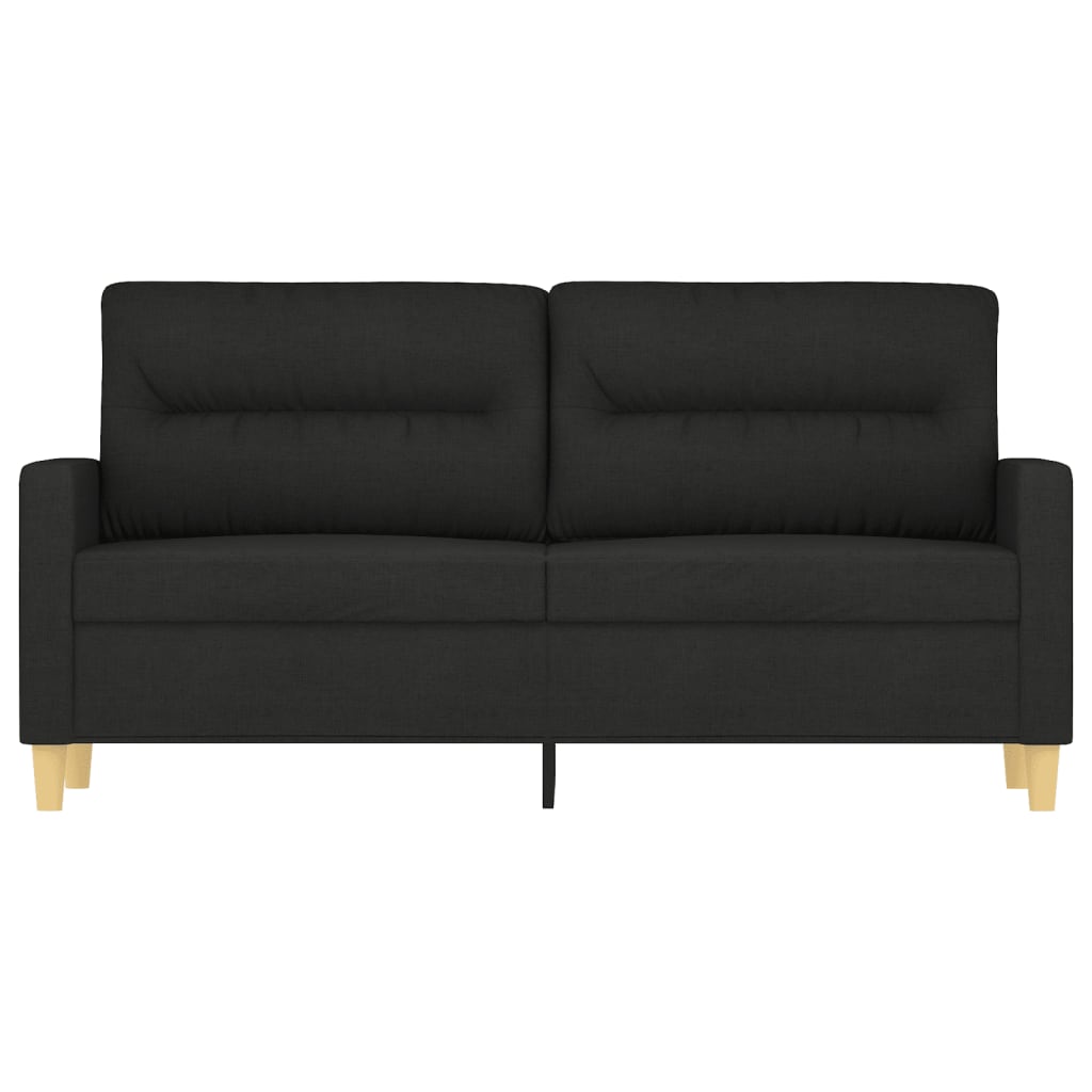 2-personers sofa 140 cm stof sort