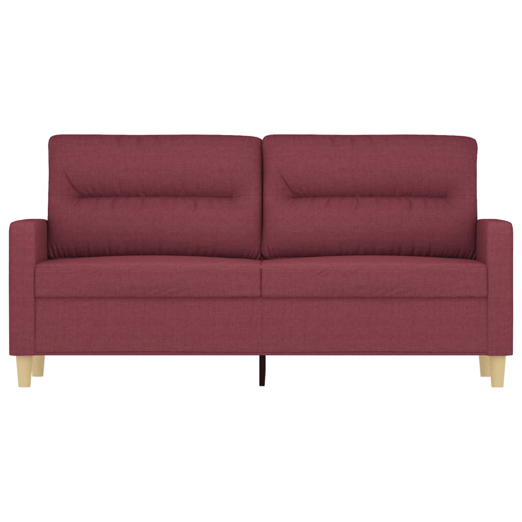 2-personers sofa 140 cm stof vinrød