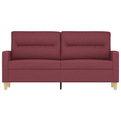 2-personers sofa 140 cm stof vinrød