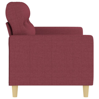 2-personers sofa 140 cm stof vinrød