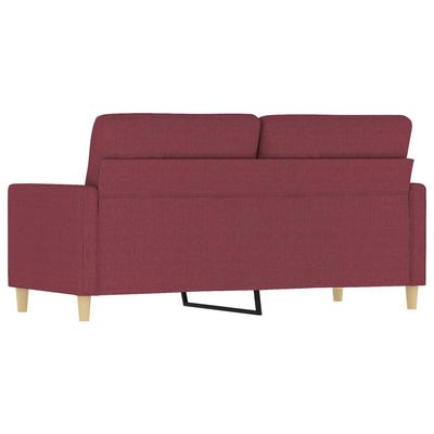 2-personers sofa 140 cm stof vinrød