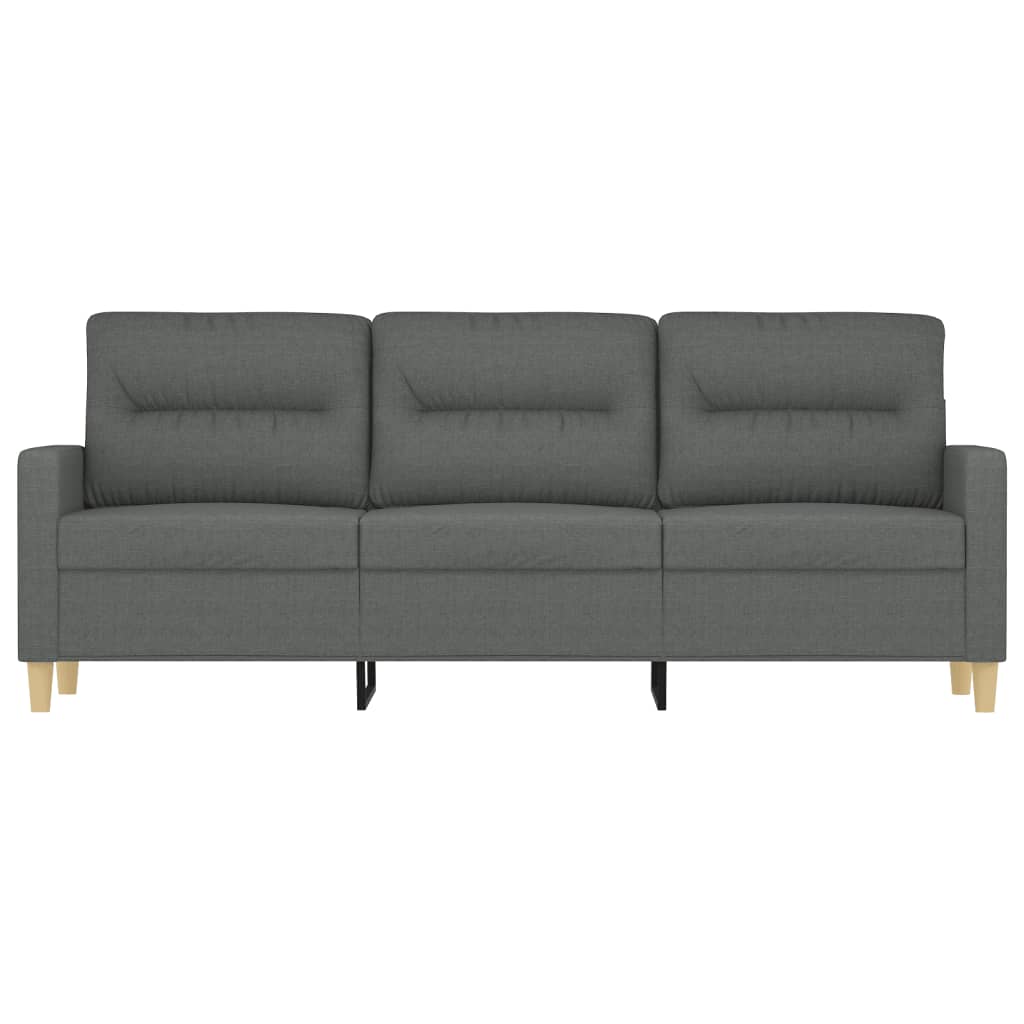 3-personers sofa 180 cm stof mørkegrå