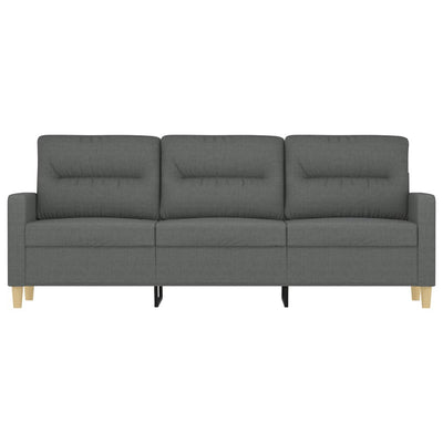 3-personers sofa 180 cm stof mørkegrå