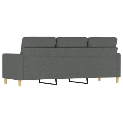 3-personers sofa 180 cm stof mørkegrå