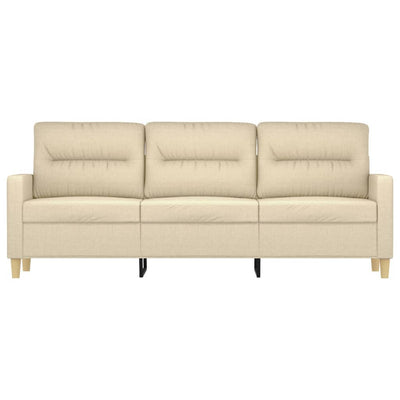 3-personers sofa 180 cm stof cremefarvet