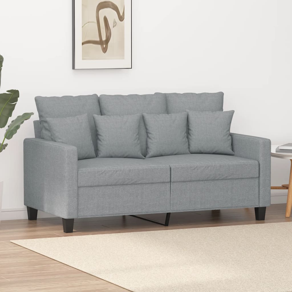 2-personers sofa 120 cm stof lysegrå