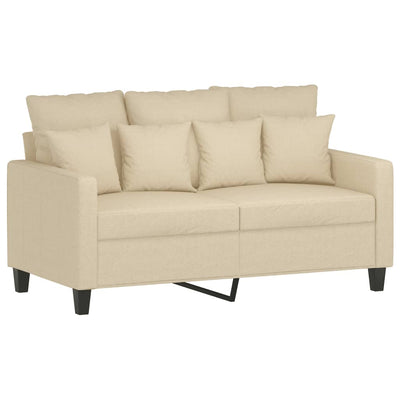 2-personers sofa 120 cm stof cremefarvet