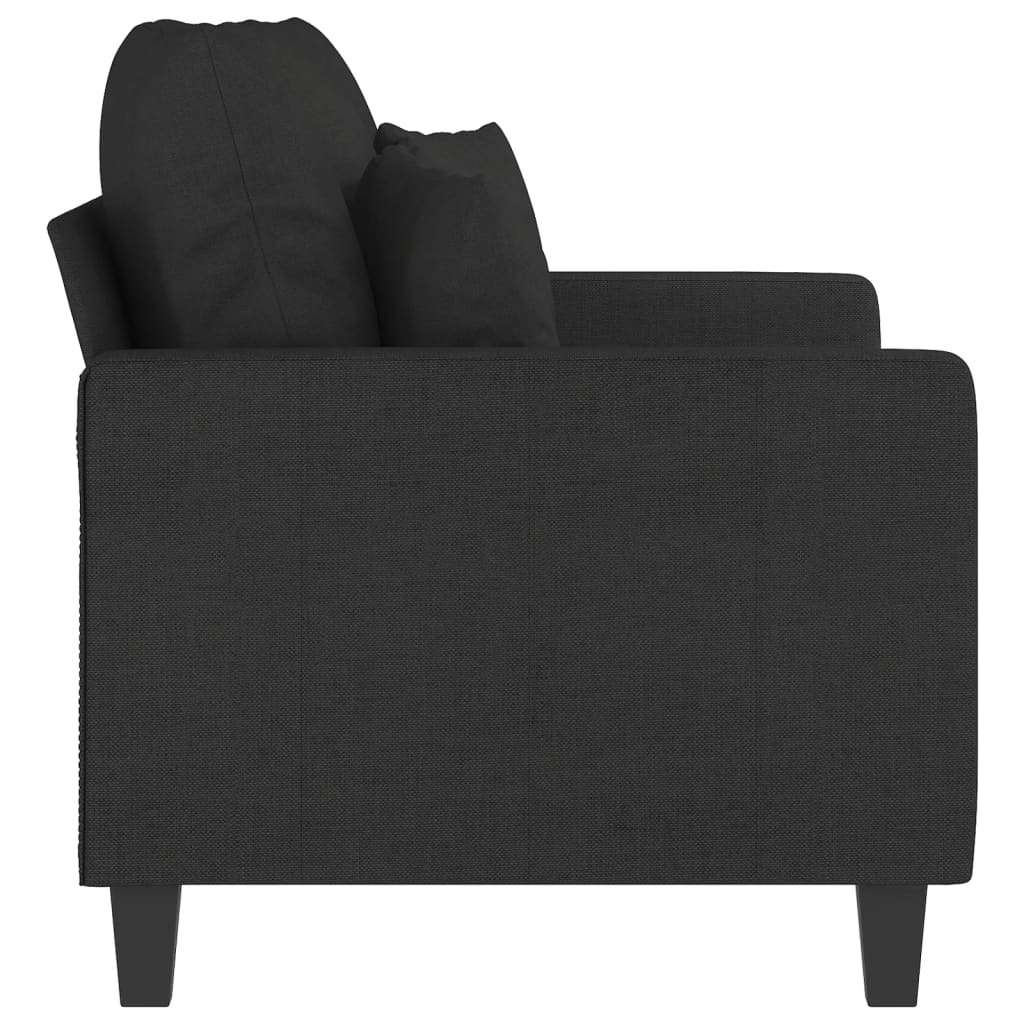 2-personers sofa 120 cm stof sort