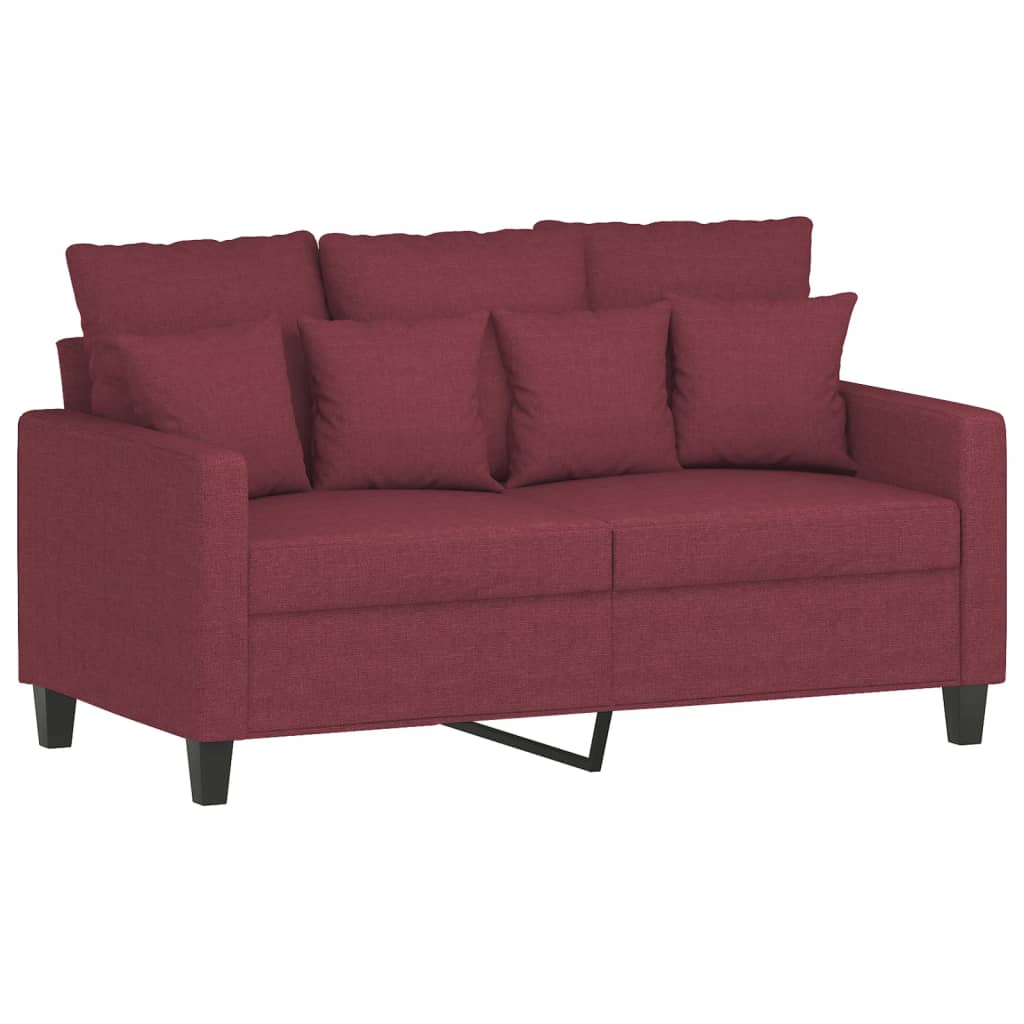 2-personers sofa 120 cm stof vinrød