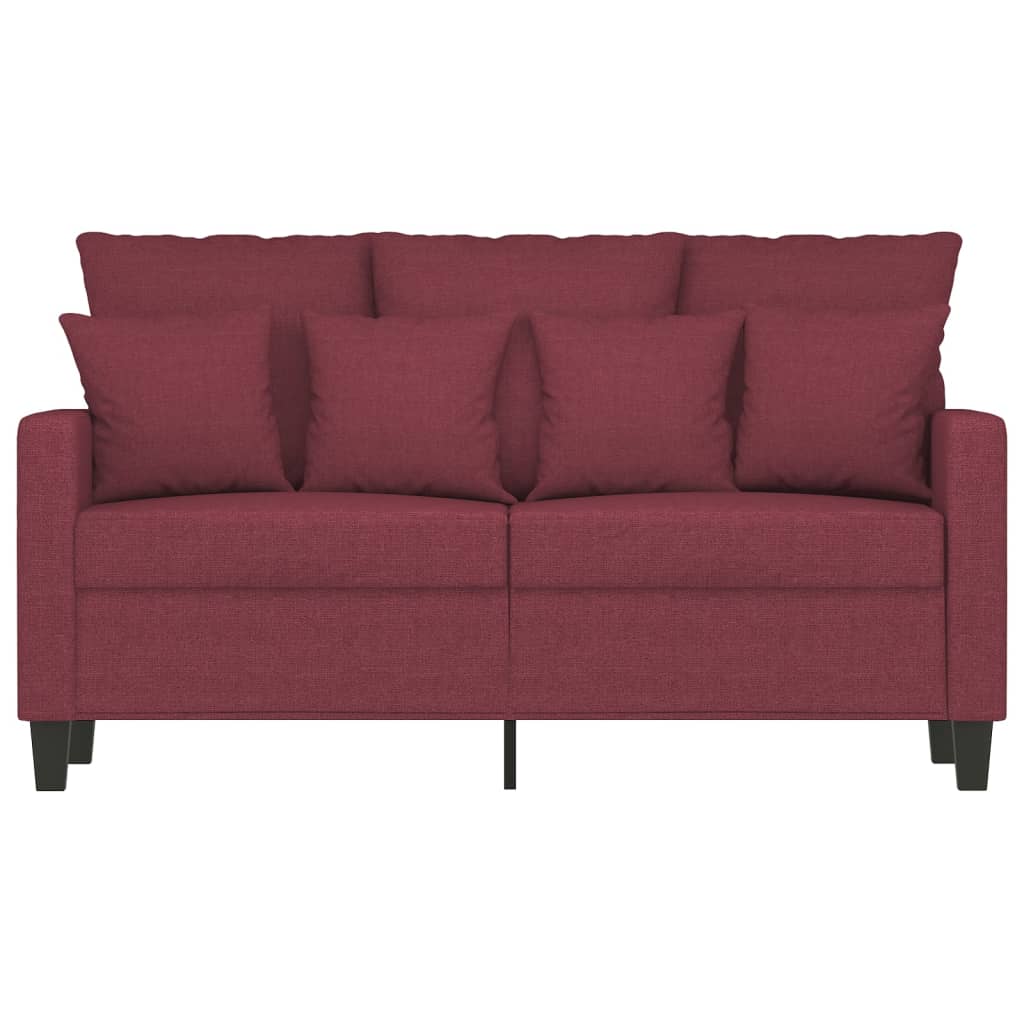 2-personers sofa 120 cm stof vinrød