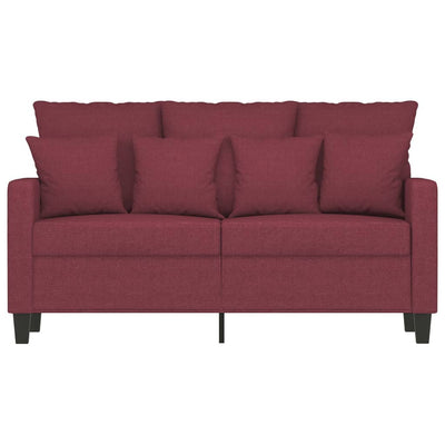 2-personers sofa 120 cm stof vinrød