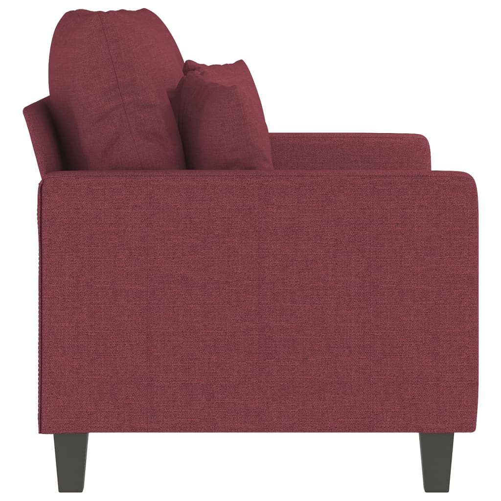 2-personers sofa 120 cm stof vinrød