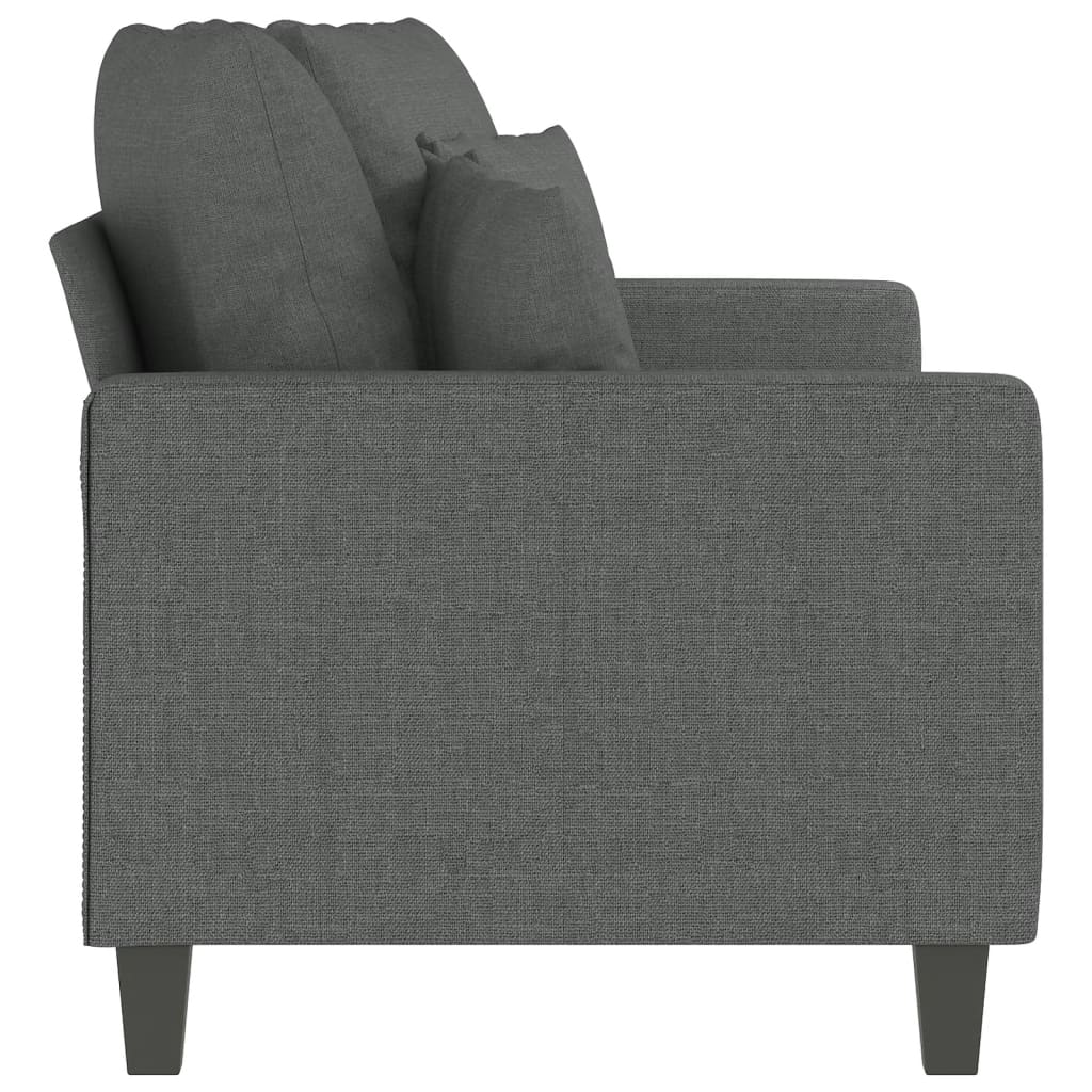 2-personers sofa 140 cm stof mørkegrå