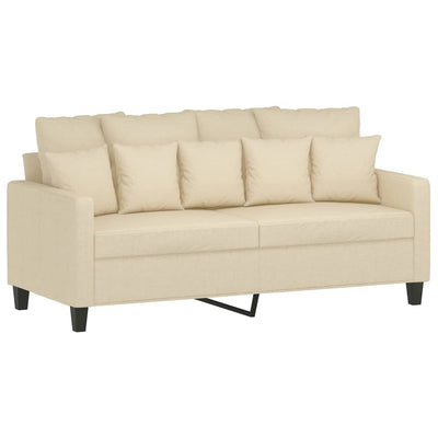 2-personers sofa 140 cm stof cremefarvet