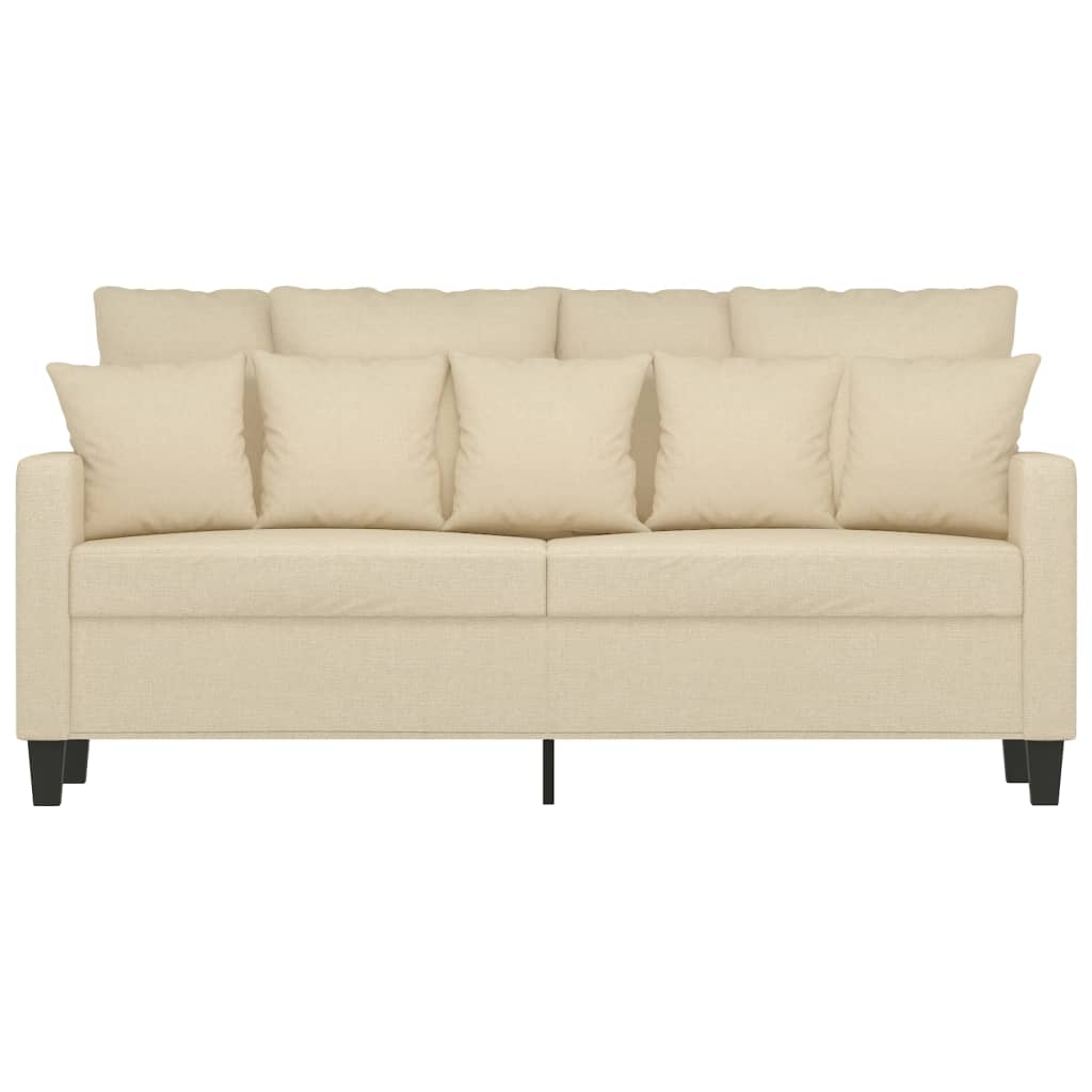 2-personers sofa 140 cm stof cremefarvet