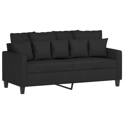 2-personers sofa 140 cm stof sort