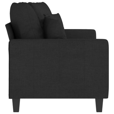 2-personers sofa 140 cm stof sort