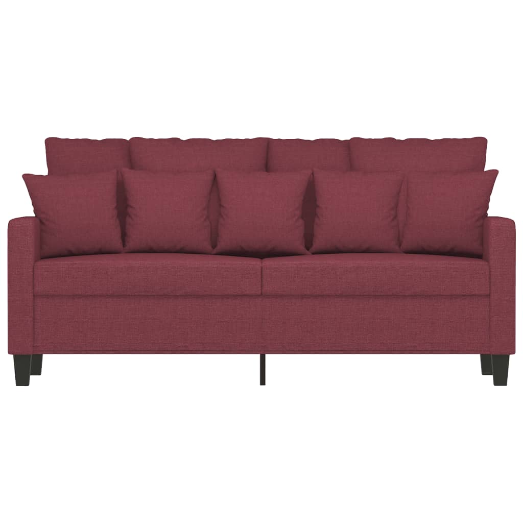 2-personers sofa 140 cm stof vinrød