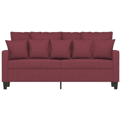 2-personers sofa 140 cm stof vinrød