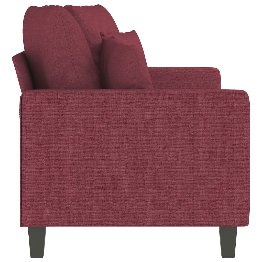 2-personers sofa 140 cm stof vinrød