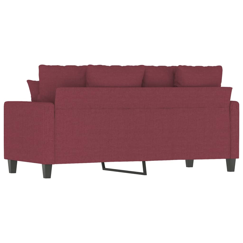 2-personers sofa 140 cm stof vinrød