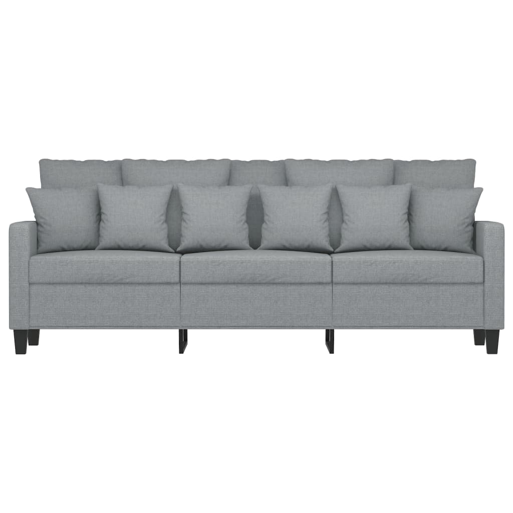 3-personers sofa 180 cm stof lysegrå