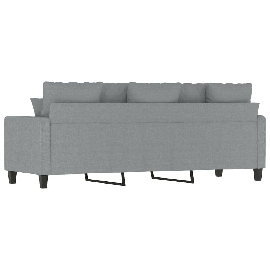 3-personers sofa 180 cm stof lysegrå