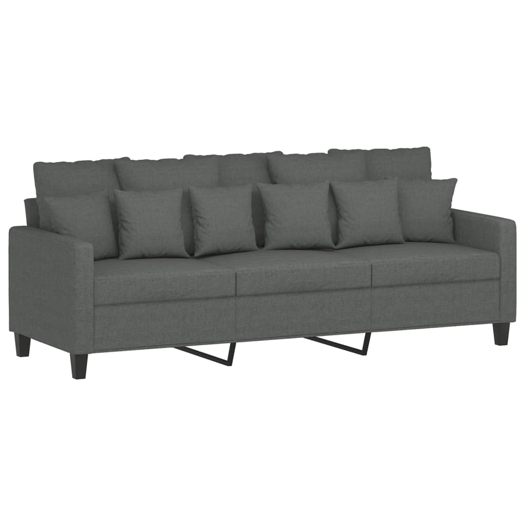 3-personers sofa 180 cm stof mørkegrå