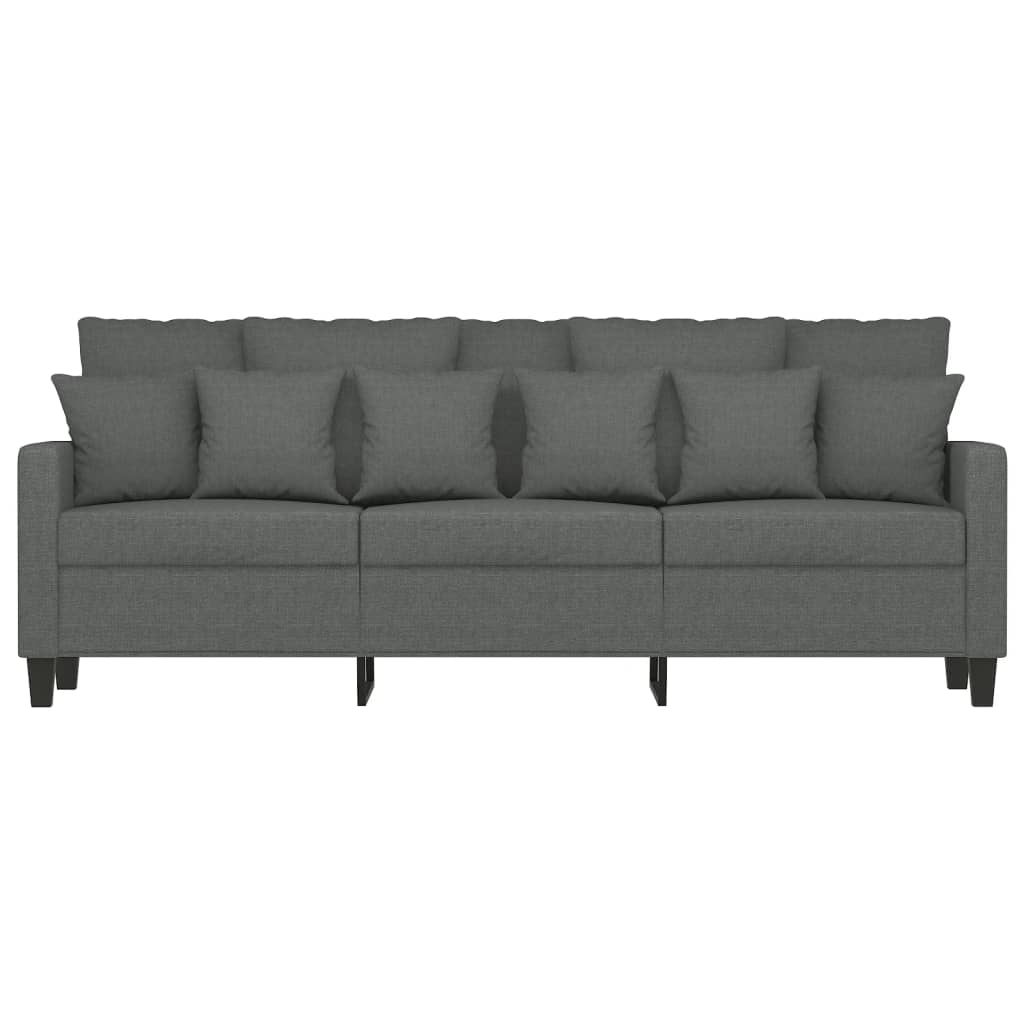 3-personers sofa 180 cm stof mørkegrå