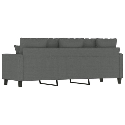 3-personers sofa 180 cm stof mørkegrå