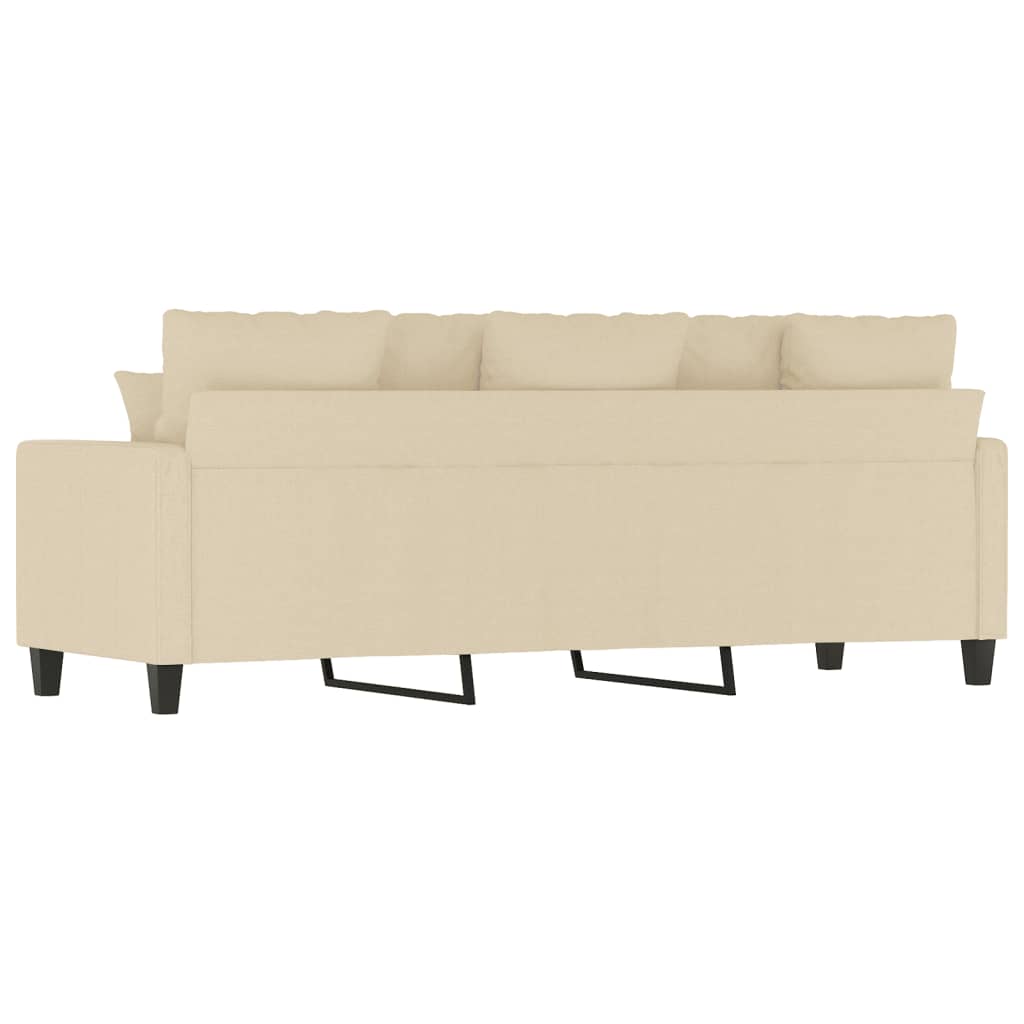 3-personers sofa 180 cm stof cremefarvet