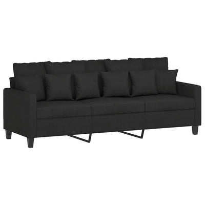 3-personers sofa 180 cm stof sort