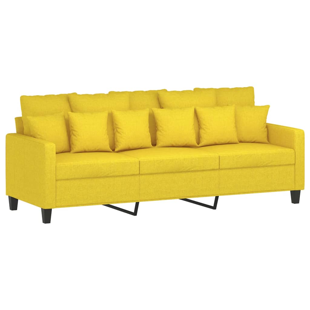 3-personers sofa 180 cm stof lysegul