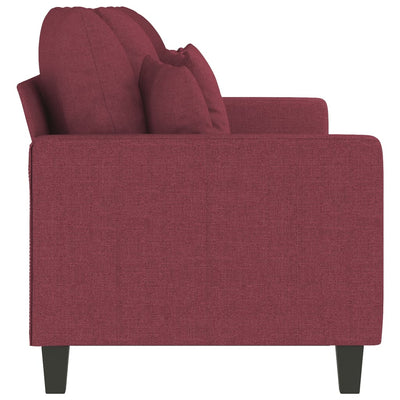 3-personers sofa 180 cm stof vinrød