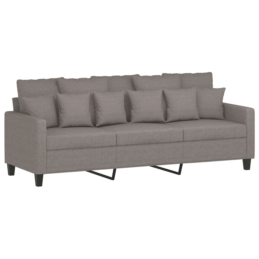 3-personers sofa 180 cm stof gråbrun