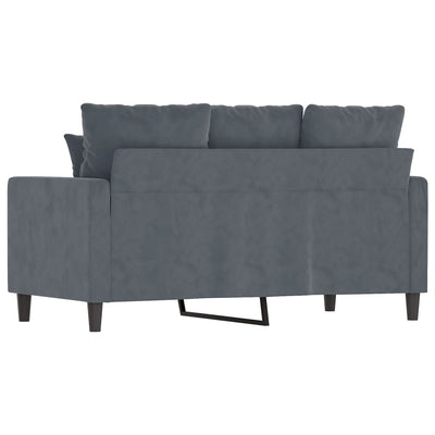 2-personers sofa 120 cm velour mørkegrå