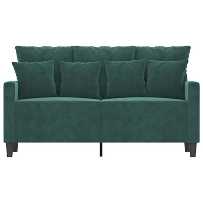 2-personers sofa 120 cm fløjl mørkegrøn